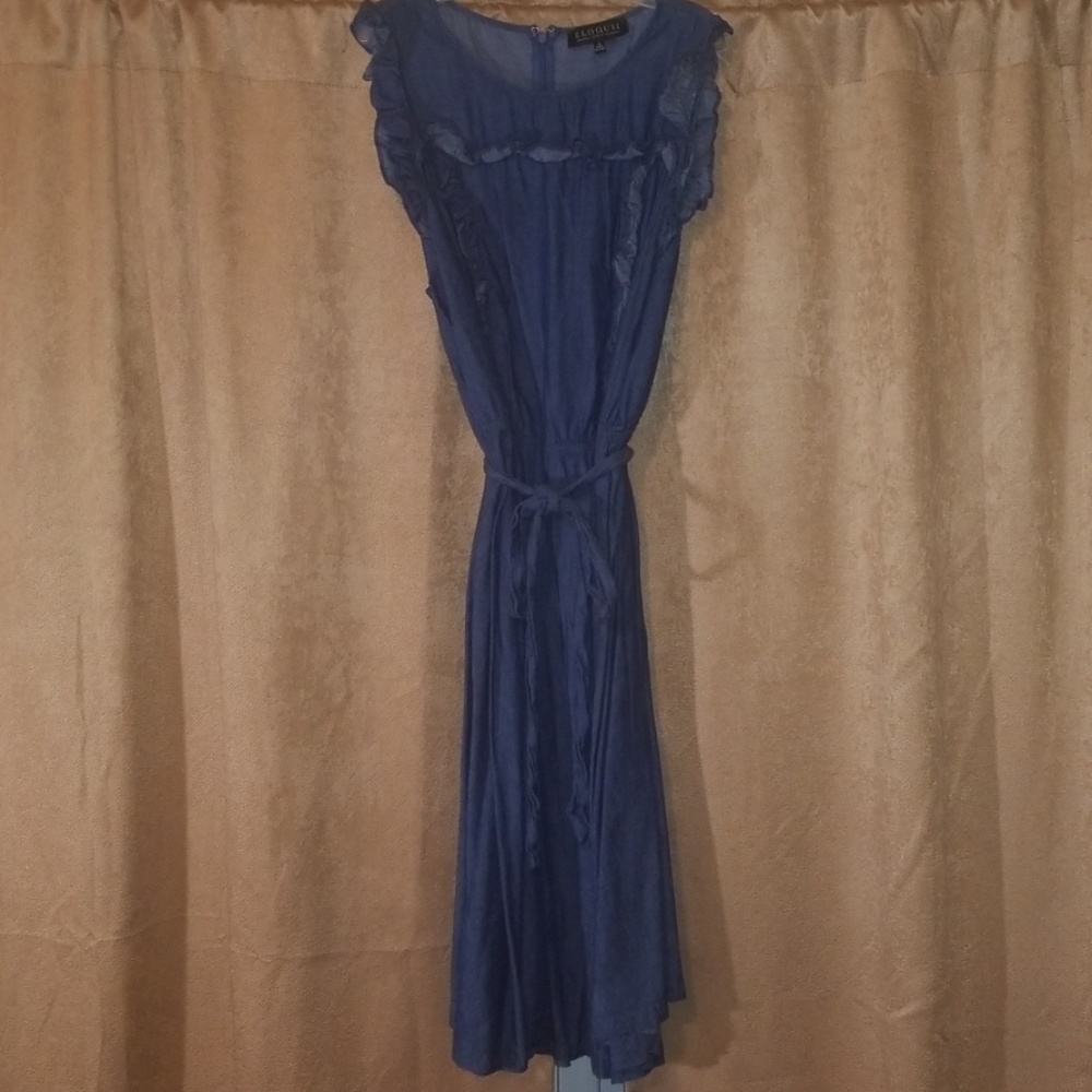 Sleeveless Chambray Dress